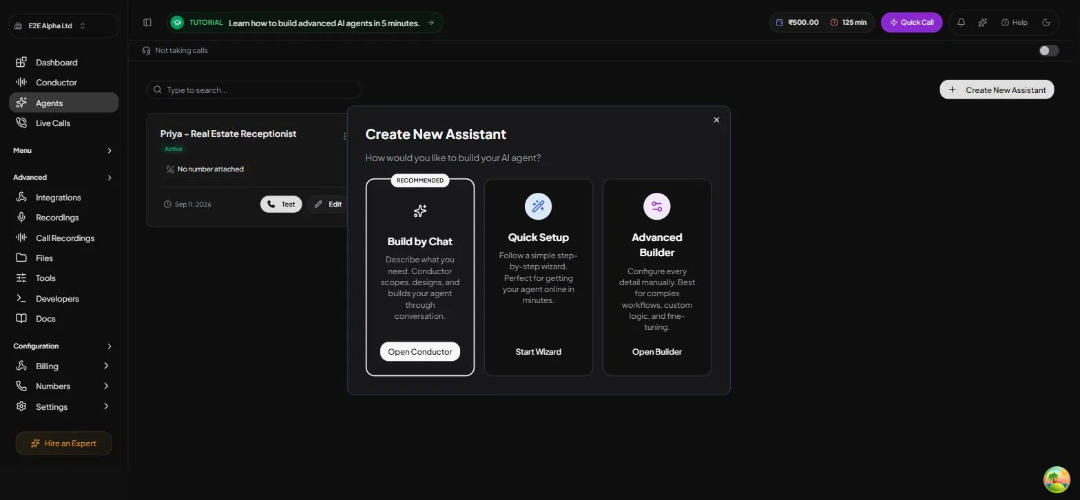 Create a new CallUltra assistant